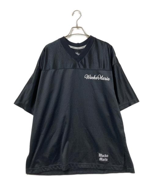 WACKO MARIA（ワコマリア）WACKO MARIA (ワコマリア) FOOT BALL JERSEY ブラック×ホワイト サイズ:Lの古着・服飾アイテム