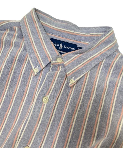 RALPH LAUREN（ラルフローレン）RALPH LAUREN (ラルフローレン) ストライプBDシャツ ピンク×ブルー サイズ:2XLTの古着・服飾アイテム