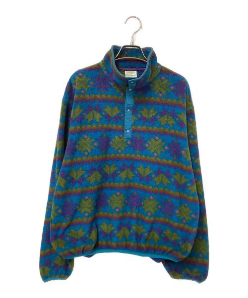 L.L.Bean（エルエルビーン）L.L.Bean (エルエルビーン) ハーフボタンフリースジャケット パープル×ブルー サイズ:下記参照の古着・服飾アイテム