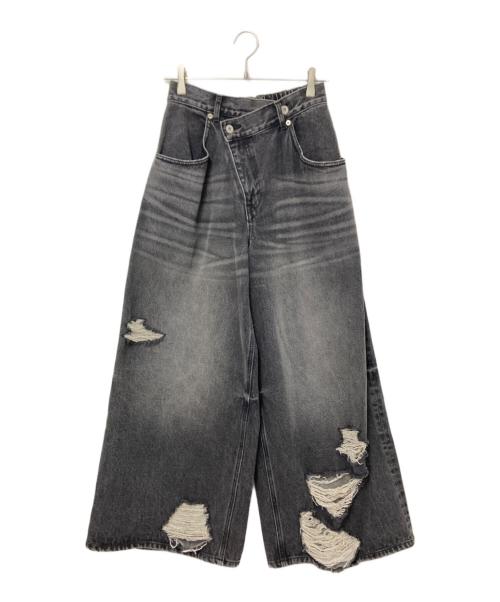 MAISON SPECIAL（メゾンスペシャル）MAISON SPECIAL (メゾンスペシャル) ワイドデニムパンツ グレー サイズ:36の古着・服飾アイテム