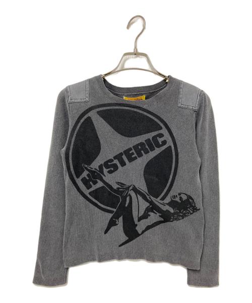 Hysteric Glamour（ヒステリックグラマー）Hysteric Glamour (ヒステリックグラマー) LEISURE WOMAN 八分丈プルオーバー グレー サイズ:FREEの古着・服飾アイテム