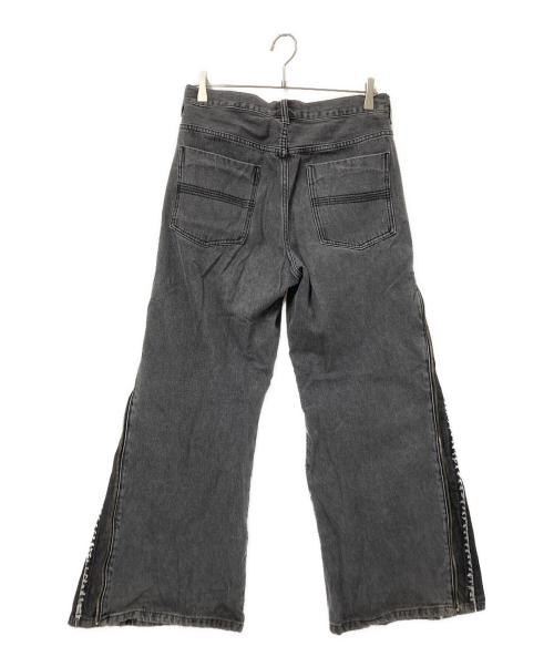 HARE（ハレ）HARE (ハレ) ZIPレイヤードデニムパンツ ブラック サイズ:Sの古着・服飾アイテム