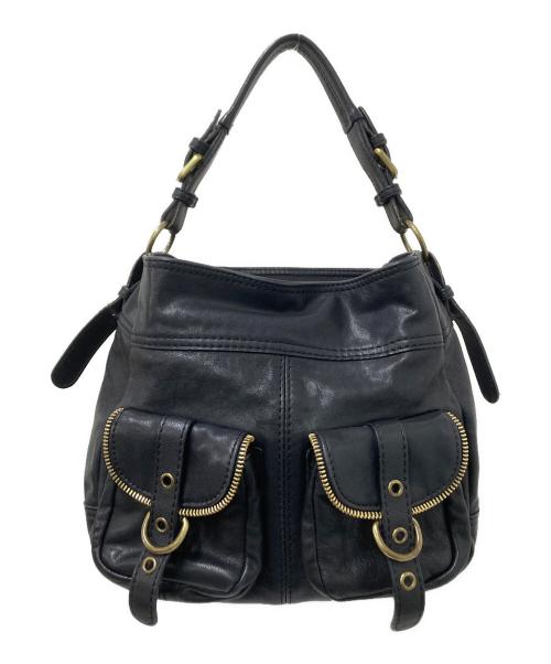 Via Repubblica（ヴィア リパブリカ）Via Repubblica (ヴィア リパブリカ) レザーショルダーバッグ ブラック サイズ:下記参照の古着・服飾アイテム