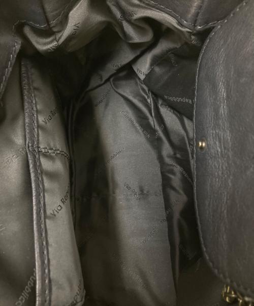 Via Repubblica（ヴィア リパブリカ）Via Repubblica (ヴィア リパブリカ) レザーショルダーバッグ ブラック サイズ:下記参照の古着・服飾アイテム