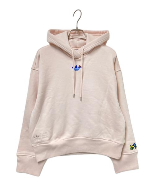 adidas（アディダス）adidas (アディダス) コラボパーカー ピンク サイズ:M 未使用品の古着・服飾アイテム