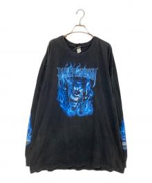 HARLEY-DAVIDSON（ハーレーダビッドソン）の古着「ブルーフレイムジョーカーロンTシャツ」｜ブラック