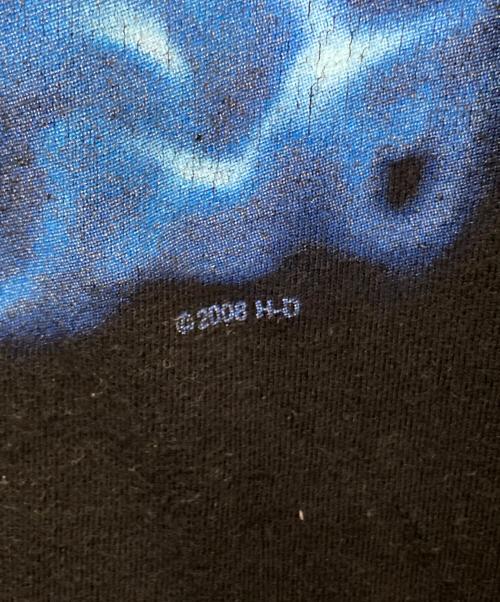 HARLEY-DAVIDSON（ハーレーダビッドソン）HARLEY-DAVIDSON (ハーレーダビッドソン) ブルーフレイムジョーカーロンTシャツ ブラック サイズ:2Xの古着・服飾アイテム