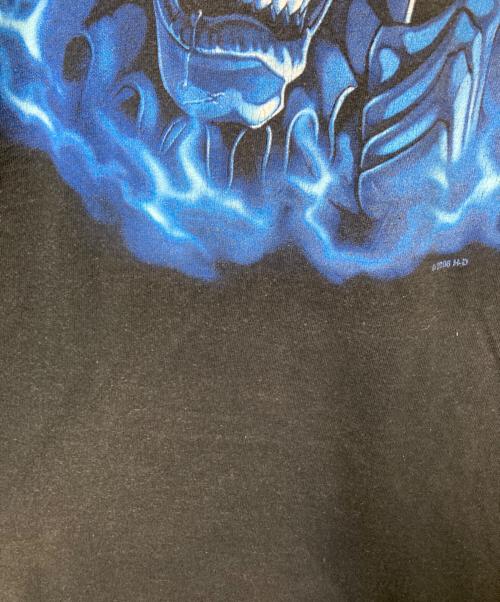 HARLEY-DAVIDSON（ハーレーダビッドソン）HARLEY-DAVIDSON (ハーレーダビッドソン) ブルーフレイムジョーカーロンTシャツ ブラック サイズ:2Xの古着・服飾アイテム