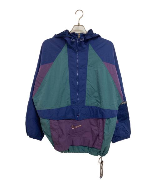 NIKE（ナイキ）NIKE (ナイキ) アノラックパーカー グリーン×ネイビー サイズ:XLの古着・服飾アイテム