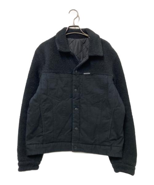Calvin Klein Jeans（カルバンクラインジーンズ）Calvin Klein Jeans (カルバンクラインジーンズ) REV CROP SHERPA JKT ブラック サイズ:Mの古着・服飾アイテム