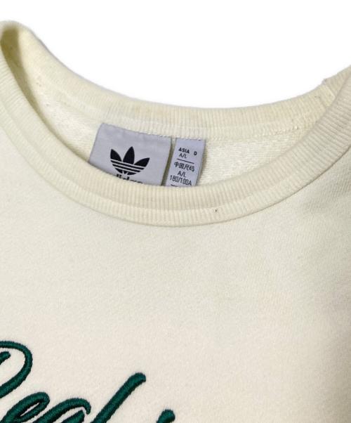 adidas（アディダス）adidas (アディダス) 刺繍スウェット ホワイト サイズ:XLの古着・服飾アイテム