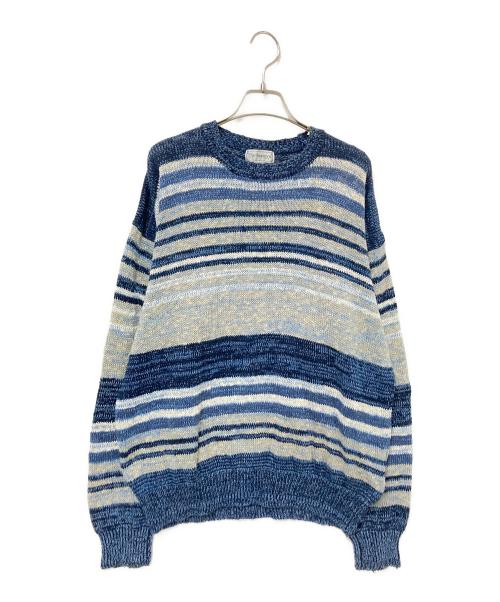 Burberry's（バーバリー）Burberry's (バーバリー) リネン混ニット ブルー サイズ:Lの古着・服飾アイテム