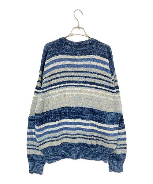 Burberry's（バーバリー）Burberry's (バーバリー) リネン混ニット ブルー サイズ:Lの古着・服飾アイテム
