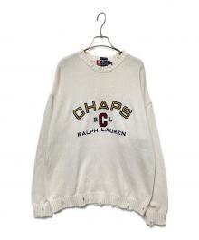 CHAPS RALPH LAUREN（チャップス ラルフローレン）の古着「ダメージニット」｜ホワイト