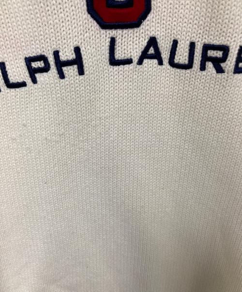 CHAPS RALPH LAUREN（チャップス ラルフローレン）CHAPS RALPH LAUREN (チャップス ラルフローレン) ダメージニット ホワイト サイズ:XLの古着・服飾アイテム