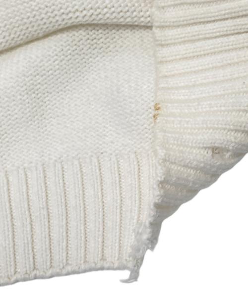 CHAPS RALPH LAUREN（チャップス ラルフローレン）CHAPS RALPH LAUREN (チャップス ラルフローレン) ダメージニット ホワイト サイズ:XLの古着・服飾アイテム