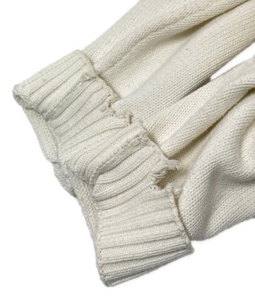 CHAPS RALPH LAUREN（チャップス ラルフローレン）CHAPS RALPH LAUREN (チャップス ラルフローレン) ダメージニット ホワイト サイズ:XLの古着・服飾アイテム