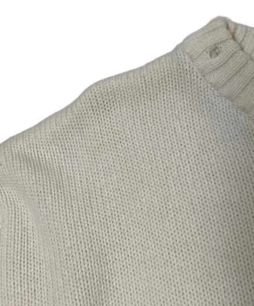 CHAPS RALPH LAUREN（チャップス ラルフローレン）CHAPS RALPH LAUREN (チャップス ラルフローレン) ダメージニット ホワイト サイズ:XLの古着・服飾アイテム