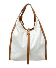 ORSETTO（オルセット）の古着「ナイロンショルダーバッグ」｜ホワイト×ブラウン