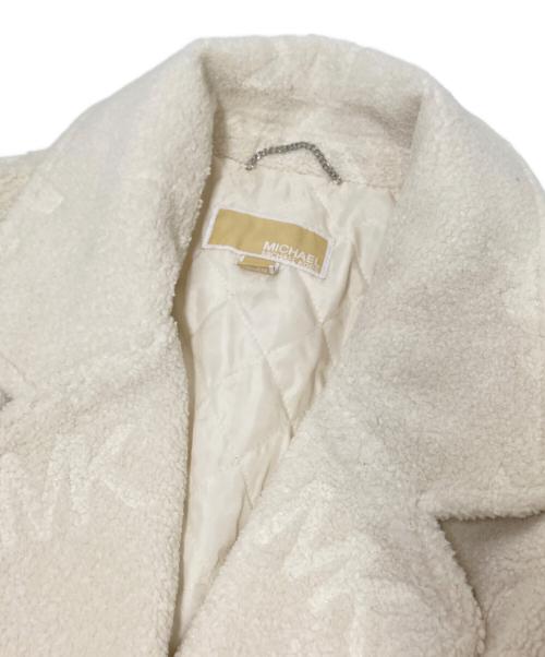 MICHAEL KORS（マイケル・コース）MICHAEL KORS (マイケル・コース) ロゴ テディ コート ホワイト サイズ:Sの古着・服飾アイテム