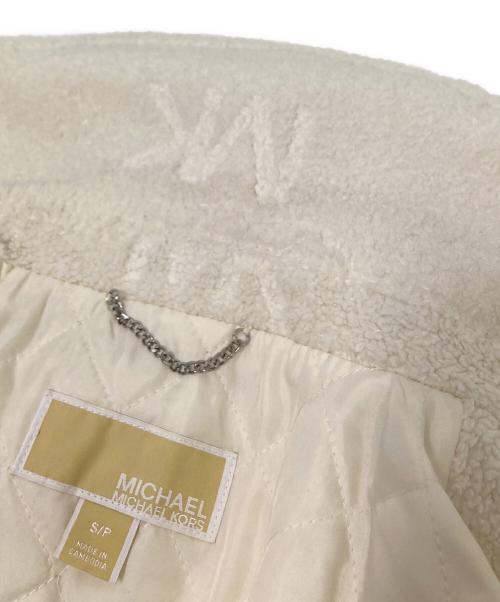 MICHAEL KORS（マイケル・コース）MICHAEL KORS (マイケル・コース) ロゴ テディ コート ホワイト サイズ:Sの古着・服飾アイテム