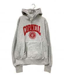 mvp（エムブイピー）の古着「90‘Sプルオーバーパーカー」｜グレー×レッド