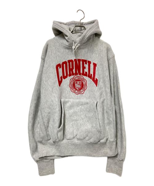 mvp（エムブイピー）mvp (エムブイピー) 90‘Sプルオーバーパーカー グレー×レッド サイズ:Lの古着・服飾アイテム