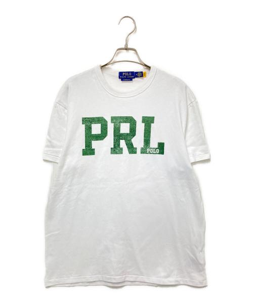 POLO RALPH LAUREN（ポロ・ラルフローレン）POLO RALPH LAUREN (ポロ・ラルフローレン) プリントTシャツ ホワイト×グリーン サイズ:Mの古着・服飾アイテム