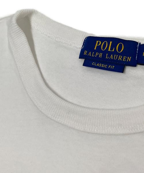 POLO RALPH LAUREN（ポロ・ラルフローレン）POLO RALPH LAUREN (ポロ・ラルフローレン) プリントTシャツ ホワイト×グリーン サイズ:Mの古着・服飾アイテム