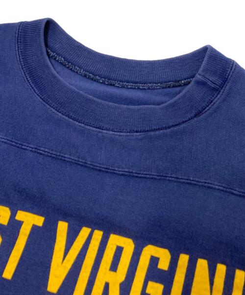 Champion（チャンピオン）Champion (チャンピオン) 70‘SナンバリングフットボールTシャツ ネイビー×イエロー サイズ:Lの古着・服飾アイテム