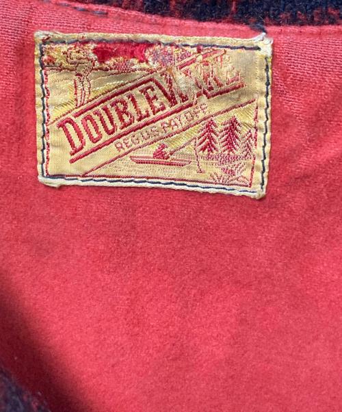 DOUBBLE WARE（ダブルウェア）DOUBBLE WARE (ダブルウェア) 40‘Ｓウールジップジャケット ブラック×レッド サイズ:下記参照の古着・服飾アイテム