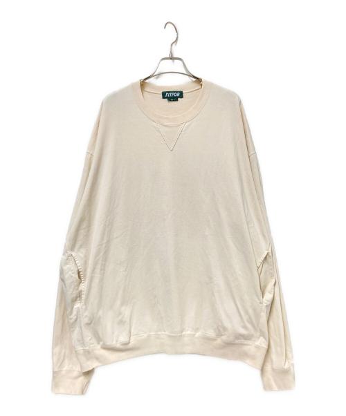 fitfor（フィットフォー）fitfor (フィットフォー) ロングスリーブカットソー ベージュ サイズ:Lの古着・服飾アイテム