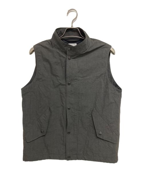 sage de cret（サージュデクレ）sage de cret (サージュデクレ) コットンナイロン・天日干しワッシャーベスト グレー サイズ:Lの古着・服飾アイテム