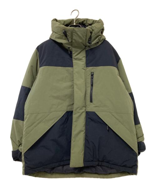 CAMP 7（キャンプ７）CAMP 7 (キャンプ７) ダウンジャケット ブラック×グリーン サイズ:Lの古着・服飾アイテム