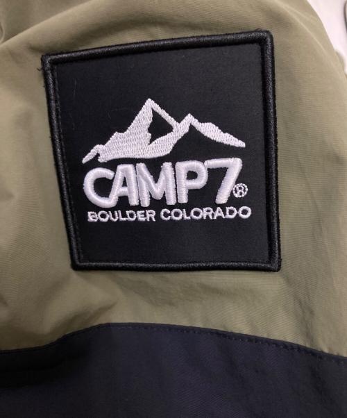 CAMP 7（キャンプ７）CAMP 7 (キャンプ７) ダウンジャケット ブラック×グリーン サイズ:Lの古着・服飾アイテム