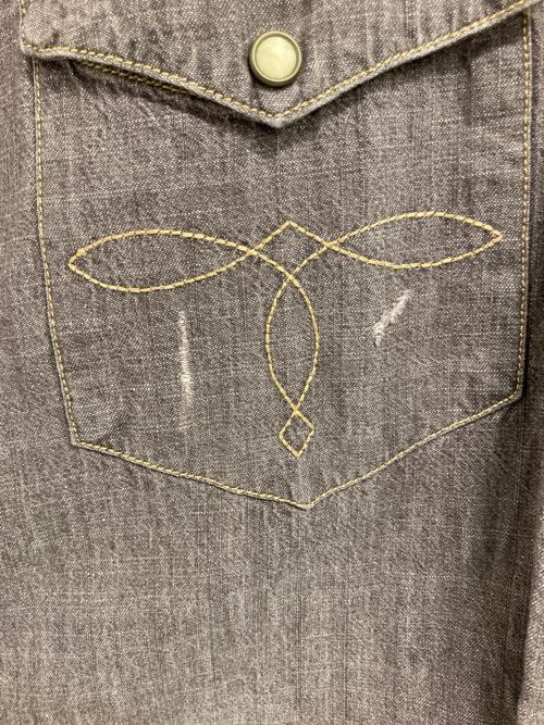 RRL（ダブルアールエル）RRL (ダブルアールエル) ウエスタンデニムシャツ ブラック サイズ:Lの古着・服飾アイテム