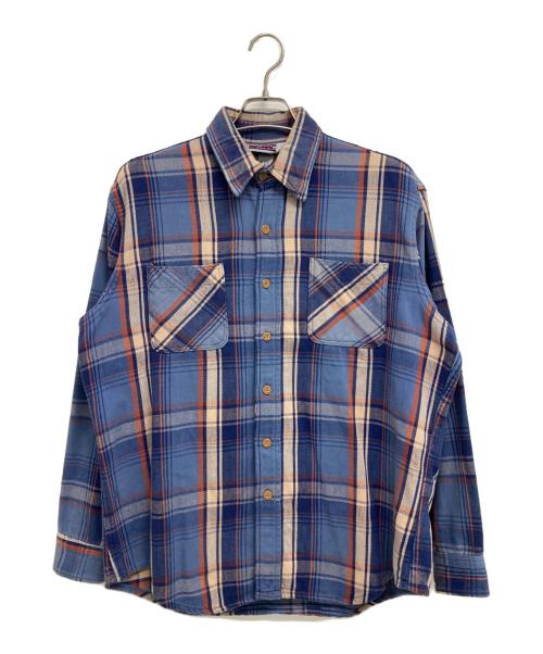 big mac（ビッグマック）BIG MAC (ビッグマック) ネルシャツ ブルー サイズ:Lの古着・服飾アイテム