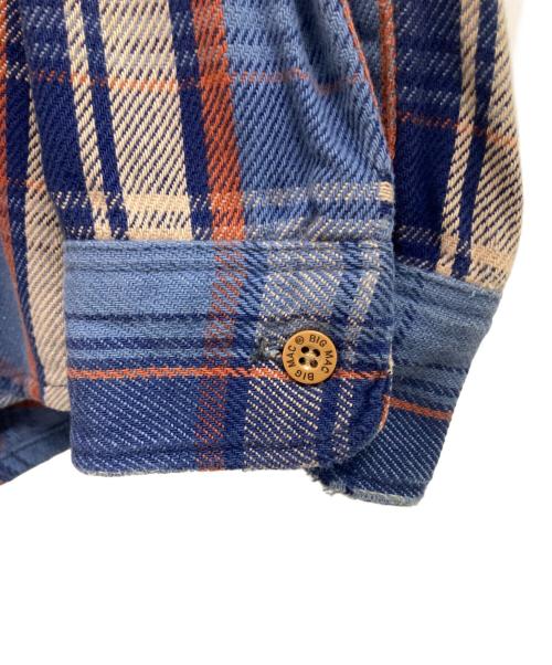 big mac（ビッグマック）BIG MAC (ビッグマック) ネルシャツ ブルー サイズ:Lの古着・服飾アイテム