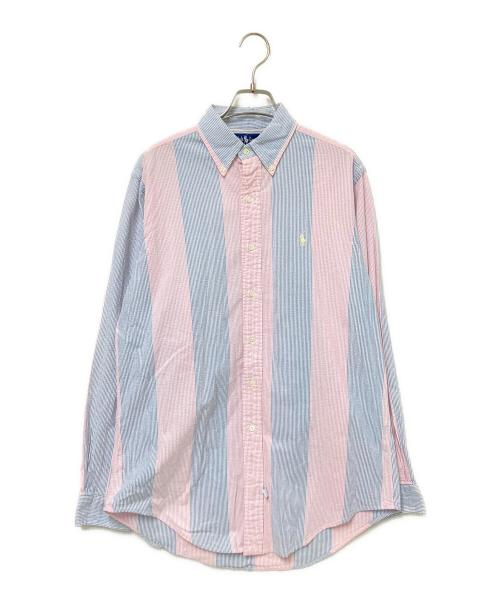 RALPH LAUREN（ラルフローレン）RALPH LAUREN (ラルフローレン) シャツ ブルー×ピンク サイズ:Mの古着・服飾アイテム