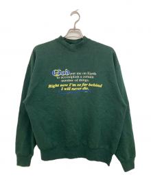 FRUIT OF THE LOOM（フルーツオブザルーム）の古着「メッセージプリントスウェット」｜グリーン