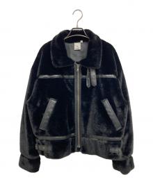 X-GIRL（エックスガール）の古着「B3フェイクファージャケット」｜ブラック