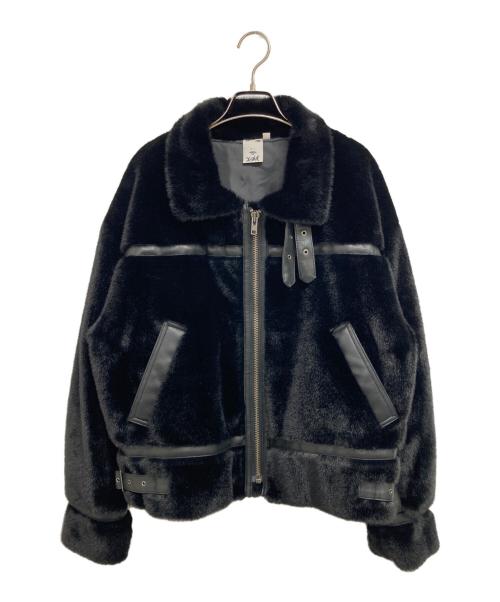 X-GIRL（エックスガール）X-girl (エックスガール) B3フェイクファージャケット ブラック サイズ:Sの古着・服飾アイテム