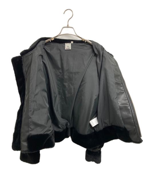 X-GIRL（エックスガール）X-girl (エックスガール) B3フェイクファージャケット ブラック サイズ:Sの古着・服飾アイテム