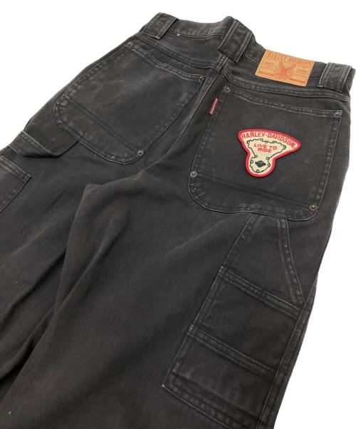 HARLEY-DAVIDSON（ハーレーダビッドソン）HARLEY-DAVIDSON (ハーレーダビッドソン) ブラックデニムペインターパンツ ブラック サイズ:79の古着・服飾アイテム