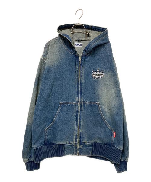 9090（9090）9090 (9090) King Logo Vintage Denim Hoodie インディゴ サイズ:Lの古着・服飾アイテム