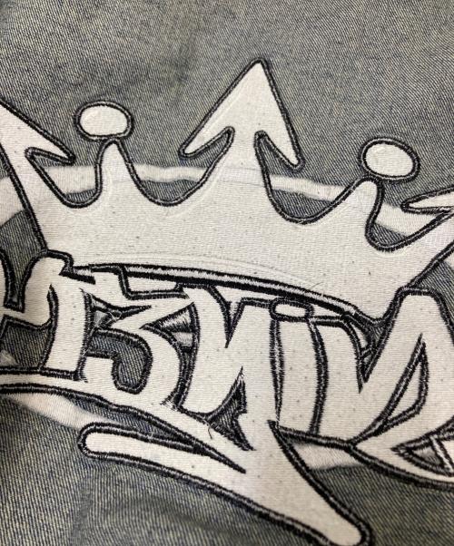 9090（9090）9090 (9090) King Logo Vintage Denim Hoodie インディゴ サイズ:Lの古着・服飾アイテム