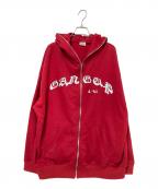 PC TOKYOピーシー トーキョー）の古着「ツノ付きジップパーカー」｜レッド