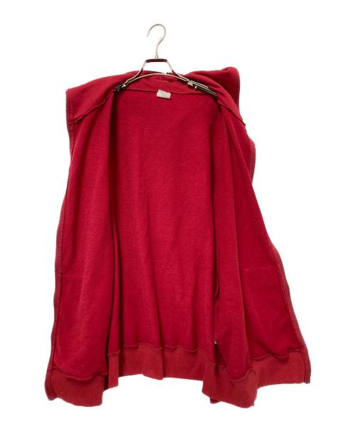 PC TOKYO（ピーシー トーキョー）PC TOKYO (ピーシー トーキョー) ツノ付きジップパーカー レッド サイズ:XLの古着・服飾アイテム