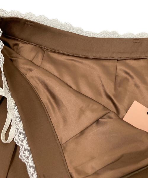 eimy istoire（エイミーイストワール）eimy istoire (エイミーイストワール) レースポイントプリーツミディスカート ブラウン サイズ:Mの古着・服飾アイテム