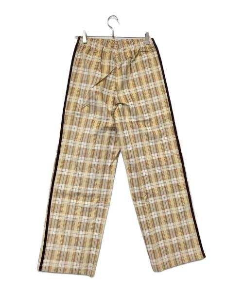 adidas（アディダス）adidas (アディダス) コーデュロイ タータン ワイドレッグパンツ ベージュ サイズ:Mの古着・服飾アイテム